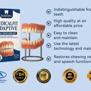SmileFitPro® – 𝐌𝐞𝐝𝐢𝐜𝐚𝐥𝐅𝐢𝐭 𝐀𝐝𝐚𝐩𝐭𝐢𝐯𝐞 𝐃𝐞𝐧𝐭𝐮𝐫𝐞𝐬🦷Suitable for all mouth shapes, perfect fit🦷(⏰Limited time 50% off, last 30 minutes⏰)