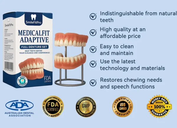 SmileFitPro® – 𝐌𝐞𝐝𝐢𝐜𝐚𝐥𝐅𝐢𝐭 𝐀𝐝𝐚𝐩𝐭𝐢𝐯𝐞 𝐃𝐞𝐧𝐭𝐮𝐫𝐞𝐬🦷Suitable for all mouth shapes, perfect fit🦷(⏰Limited time 50% off, last 30 minutes⏰)