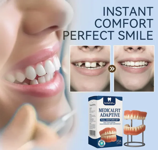 SmileFitPro® – 𝐌𝐞𝐝𝐢𝐜𝐚𝐥𝐅𝐢𝐭 𝐀𝐝𝐚𝐩𝐭𝐢𝐯𝐞 𝐃𝐞𝐧𝐭𝐮𝐫𝐞𝐬🦷Suitable for all mouth shapes, perfect fit🦷(⏰Limited time 50% off, last 30 minutes⏰)
