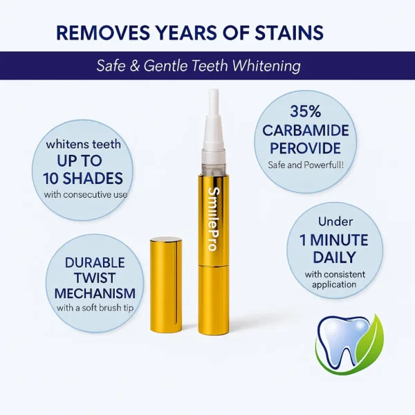 Extra-Strength Teeth Whitening Serum Pen + Dual-Peroxide Formula & Xylitol