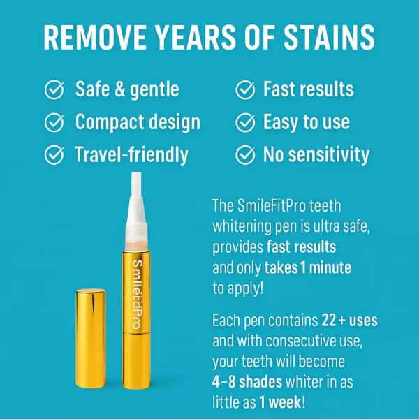 Extra-Strength Teeth Whitening Serum Pen + Dual-Peroxide Formula & Xylitol