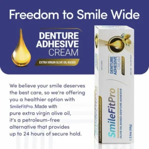 SmileFitPro™ Olive Oil Denture Adhesive Cream