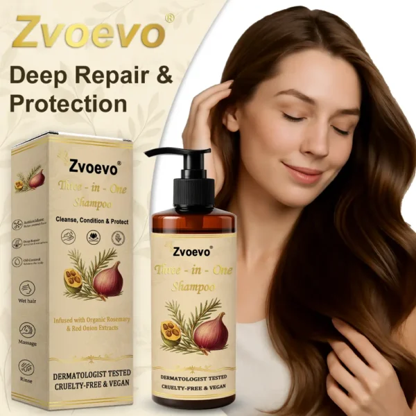 ✅ Official Store: Zvoevo® Hair Revival 3-in-1 Shampoo (Anti-Hair Loss, Stimulates Regrowth, Targets Bald Spots, Fights Dandruff & Soothes Itch)