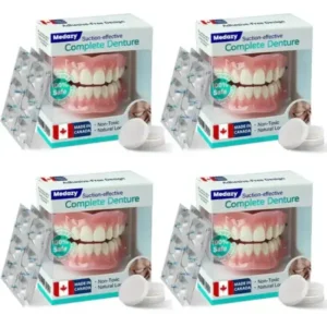 ✅ Proudly made and shipped from Canada| Medazy® Suction-fit Complete Denture 🦷🍎🍏