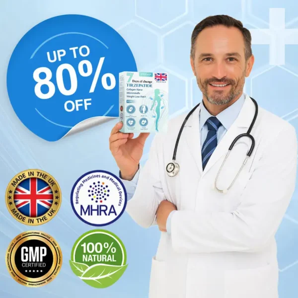【Last Day Promotion 60% OFF🌟】🌈🌈ZVOEVO® SMGT-GLP-1 𝐓𝐢𝐫𝐳𝐞𝐩𝐚𝐭𝐢𝐝𝐞 & 𝐂𝐨𝐥𝐥𝐚𝐠𝐞𝐧 𝐍𝐚𝐧𝐨 𝐌𝐢𝐜𝐫𝐨𝐧𝐞𝐞𝐝𝐥𝐞 𝐖𝐞𝐢𝐠𝐡𝐭 𝐋𝐨𝐬𝐬 𝐏𝐚𝐭𝐜𝐡丨Targets Obesity, Loose Skin, High Blood Pressure, Diabetes, Fatty Liver, Joint Pain, Brain Fog, Low Energy, Body Aches, and More