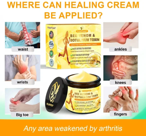 PolarFresh® Bee Venom & Botulinum Toxin Joint Pain Relief & Repair Cream– Fast Relief & Joint Repair