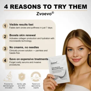✅Official Store: Zvoevo® Deep Precision Age-Defying Nano Microneedle Patches - Deep-acting solution for tackling under-eye bags, dark circles, laughter lines, forehead lines, and all those other pesky facial wrinkles.