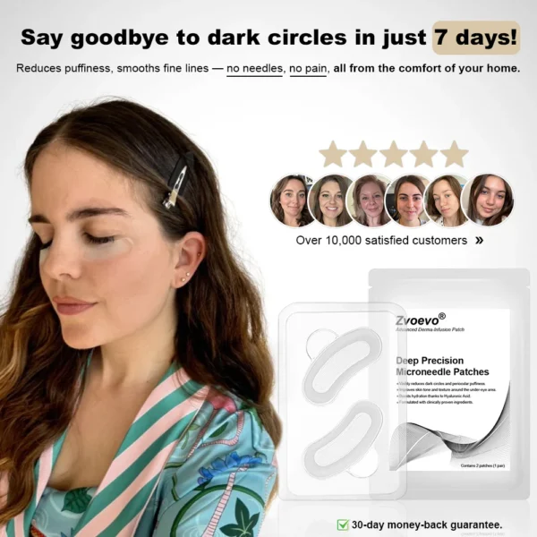 ✅Official Store: Zvoevo® Deep Precision Age-Defying Nano Microneedle Patches - Deep-acting solution for tackling under-eye bags, dark circles, laughter lines, forehead lines, and all those other pesky facial wrinkles.