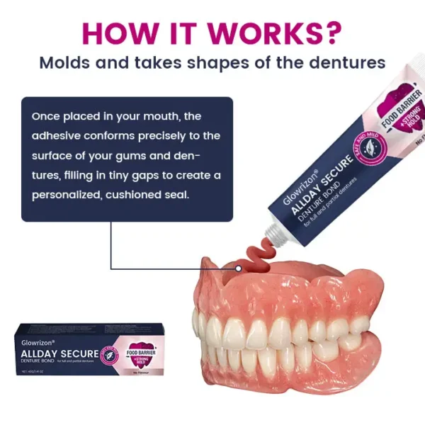 Glowrizon® AllDay Secure Denture Bond