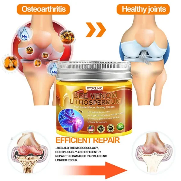 Myo Clinic BEE VENOM LITHOSPERMUM Pain-Relief Bone Healing Cream