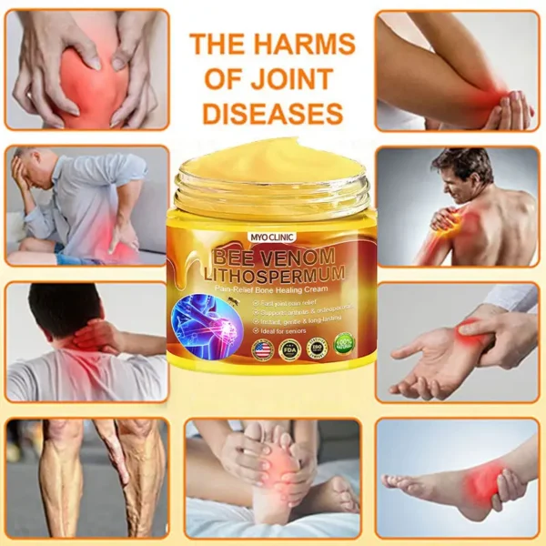 Myo Clinic BEE VENOM LITHOSPERMUM Pain-Relief Bone Healing Cream