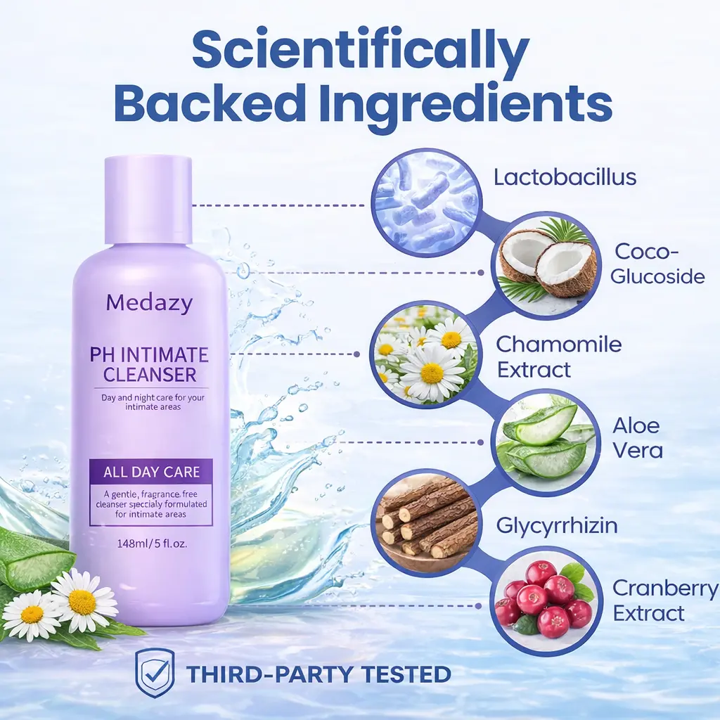 🛡️Medazy PH Intimate Cleanser – Say Goodbye to Odor & Itching 🚫 – Restore pH Balance ⚖️ & Fight Inflammation 🦠