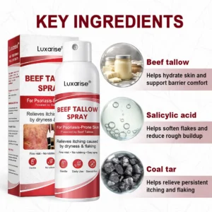 𝗟𝘂𝘅𝗮𝗿𝗶𝘀𝒆® 𝗕𝗲𝗲𝗳 𝗧𝗮𝗹𝗹𝗼𝘄 𝗦𝗽𝗿𝗮𝘆 𝗳𝗼𝗿 𝗜𝘁𝗰𝗵𝘆, 𝗙𝗹𝗮𝗸𝘆 𝗣𝘀𝗼𝗿𝗶𝗮𝘀𝗶𝘀 𝗦𝗸𝗶𝗻